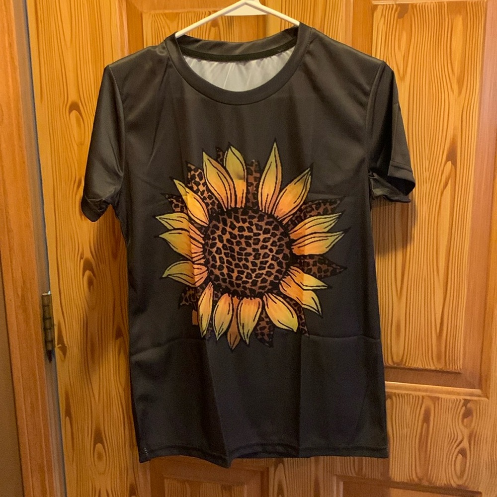 Sunflower graphic tee, black, S